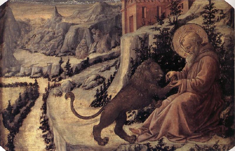 Fra Filippo Lippi St Jerome and the Lion